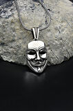 V For Vendetta Maske Kolye Zincir 925 Ayar Gümüş 901789