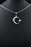 Ay Yıldızlı (AYYILDIZLI) 925 Ayar Gümüş Kolye Kral Zincir 2Mm 901851