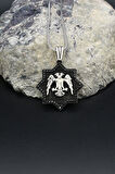 Çift Başlı Kartal - Selçuklu Kartalı - Kolye Zincir 925 Ayar Gümüş 902134