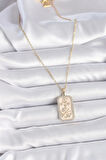 316L Çelik Gold Renk Zincir Yengeç Burcu Zirkon Taşlı Kadın Kolye  - PRT3500EB02737