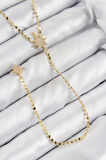 Pirinç Zirkon Taşlı Ezme Zincirli Kutup Yıldızı Model Gold Renk Y Kolye  - PRT3500EB08342