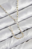 Pirinç Zirkon Taşlı Gold Renk Kadın Y Kolye - PRT3500EB08645