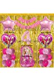 Barbie Balon Set 4 Yaş Barbie Konsept Doğum Günü Parti Balon Set Barbie Tema Doğum Günü