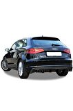 Audi A3 8v 2012 - 2016 Uyumlu Custom Arka Tampon Eki - Difüzör