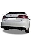 Audi A3 8v 2012 - 2016 Uyumlu Plastik Arka Tampon Eki - Difüzör (plastik)