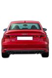 Audi A3 8v Sedan 2012 - 2016 S3 Arka Tampon Eki - Difüzör (plastik) Uyumlu