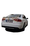 Audi A4 B8 2012 - 2016 S4 Arka Tampon Eki(makyajlı) - Difüzör (plastik) Uyumlu