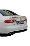 Audi A4 B8 2012 - 2016 S4 Arka Tampon Eki(makyajlı) - Difüzör (plastik) Uyumlu