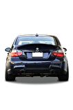 Bmw 3 Uyumlu Serisi E90 2006 - 2012 M Performance Arka Tampon Eki - Difüzör (plastik)
