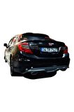 Honda Civic Fb7 (2012-2016) Custom Arka Tampon Eki - Difüzör (plastik)