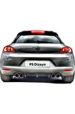 Volkswagen Scirocco (2009-2014) Makyajsız Ps Arka Tampon Eki - Difüzör (plastik)