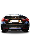 Bmw 4 Serisi F32 F33 F36 M-perfomance Sağ-sol Cift Cıkış Arka Tampon Eki - Difüzör (plastik)