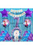 Frozen Elsa Balon Set 7 Yaş Karlar Ülkesi Frozen Elsa Mor Konsept Doğum Günü Parti Balon Set