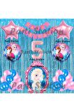 Frozen Elsa Balon Set 5 Yaş Karlar Ülkesi Frozen Elsa Mavi Konsept Doğum Günü Parti Balon Set