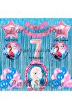 Frozen Elsa Balon Set 7 Yaş Karlar Ülkesi Frozen Elsa Mavi Konsept Doğum Günü Parti Balon Set
