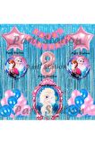 Frozen Elsa Balon Set 8 Yaş Karlar Ülkesi Frozen Elsa Mavi Konsept Doğum Günü Parti Balon Set