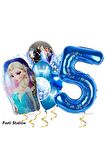 Frozen Elsa 5 Yaş Balon Set Karlar Ülkesi Frozen Elsa Konsept Doğum Günü Parti Helyum Balon Buketi