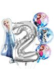 Frozen Elsa Balon Set 2 Yaş Karlar Ülkesi Frozen Elsa Konsept Doğum Günü Parti Balon Set