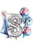 Frozen Elsa Balon Set 8 Yaş Karlar Ülkesi Frozen Elsa Konsept Doğum Günü Parti Balon Set