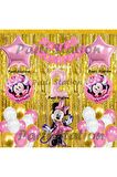 Minnie Mouse Balon Set 2 Yaş Minnie Mouse Konsept Doğum Günü Parti Balon Set