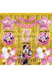 Minnie Mouse Balon Set 8 Yaş Minnie Mouse Konsept Doğum Günü Parti Balon Set