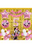 Minnie Mouse Balon Set 5 Yaş Minnie Mouse Konsept Doğum Günü Parti Balon Set
