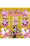 Minnie Mouse Balon Set 8 Yaş Minnie Mouse Konsept Doğum Günü Parti Balon Set
