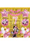 Minnie Mouse Balon Set 7 Yaş Minnie Mouse Konsept Doğum Günü Parti Balon Set