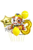 Paw Patrol Balon Set 3 Yaş Paw Petrol Rubble Doğum Günü Parti Folyo Balon Seti