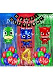 PjMasks Balon Set 4 Yaş PjMasks Kedi Çocuk Baykuş Kız Kertenkele Çocuk Konsept Doğum Günü Balon Set