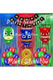 PjMasks Balon Set 8 Yaş PjMasks Kedi Çocuk Baykuş Kız Kertenkele Çocuk Konsept Doğum Günü Balon Set