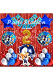 Tilki Sonic Balon Set 2 Yaş Tilki Sonic Konsept Doğum Günü Parti Altın Renk Rakam Balon Set