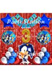 Tilki Sonic Balon Set 3 Yaş Tilki Sonic Konsept Doğum Günü Parti Altın Renk Rakam Balon Set