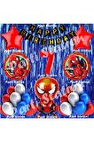 Spiderman Örümcek Adam Balon Set 7 Yaş Örümcek Adam Lacivert Konsept Doğum Günü Parti Balon Seti