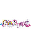 Pembe Renk Rakam Balonlu Unicorn 1 Yaş Doğum Günü Parti Balon Set Pembe Renk Unicorn Tema Parti Seti