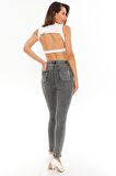 Kadın Yüksek Bel Full Likralı Skinny Kar Yıkama Dar Kesim Esnek Kot Pantolon