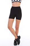 Yüksek Bel Dalgıç Kumaş Push Up Mat Toparlayıcı Kısa Biker Mini Şort  Spor Tayt