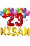 23 Nisan Balon Set Türk Bayrağı Balon 23 Nisan Süsleme Malzeme 23 Nisan Parti Seti 5
