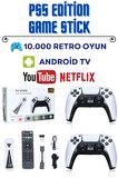 4K Kablosuz Çift Kol Retro Oyunlar Game Stick 64 GB Hafıza 20000 Oyun Atari