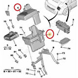 Peugeot Orjinal 6500.CV Sigorta Kutusu Üst Kapağı Boxer III-Ducato III-Jumper III 6500.CV