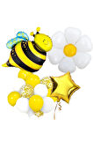 Bee Arı ve Papatya Konsept 2 Yaş Balon Set Bee Arı ve Papatya Tema Parti Doğum Günü Parti Balon Set