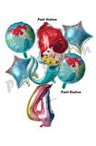 Küçük Deniz Kızı Ariel 4 Yaş Balon Set Little Mermaid Balloon Set Deniz Kızı Ariel Doğum Günü Set