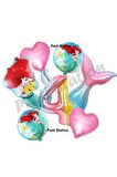 Küçük Deniz Kızı Ariel 4 Yaş Balon Set Little Mermaid Balloon Set Deniz Kızı Ariel Doğum Günü Set