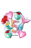 Küçük Deniz Kızı Ariel 5 Yaş Balon Set Little Mermaid Balloon Set Deniz Kızı Ariel Doğum Günü Set