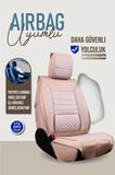 Opel Rekord Uyumlu Lüx Deri Oto Koltuk Kılıfı Ön Arka Takım Saturn BEJ