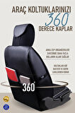 Hyundai Getz Uyumlu Lüx Deri Oto Koltuk Kılıfı Ön Arka Takım Saturn SİYAH BEYAZ