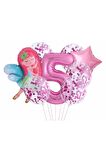 Peri Kızı Yıldız 5 Yaş Balon Set Demet Balon Folyo Set Peri Kızı Konsept Set Yaş Balon Set