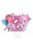 Peri Kızı Yıldız 2 Yaş Balon Set Demet Balon Folyo Set Peri Kızı Konsept Set Yaş Balon Set
