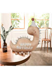 Retro Dinozor 4 Yaş Balon Set Bohem Renkler Dinozor Konsept Doğum Günü Balon Retro Balon Set