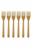 Plastik Çatal 10 Adet Altın Gold Renk